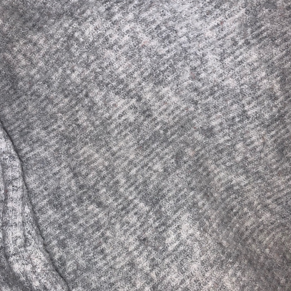 Light gray fall sweater.